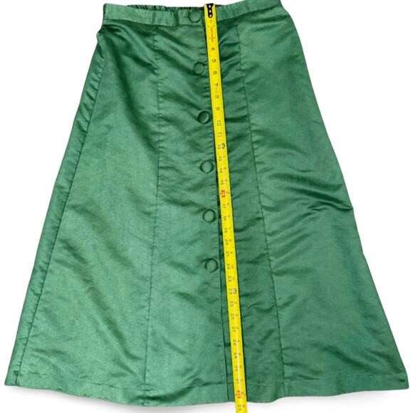 Forest Green Faux Suede Midi Skirt with Front Button Detail | 10 | Bedford Fair - Picture 6 of 6